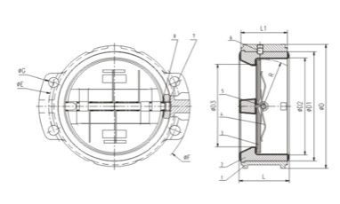 Rubber-Coated 800 Series Bronze Disc Check Valve Used on Sea Water