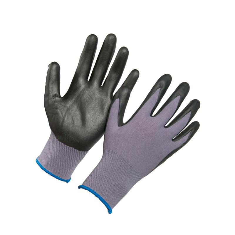 Micro Foam Nitrile Coated Nylon Shell Oil Resistant Work Gloves