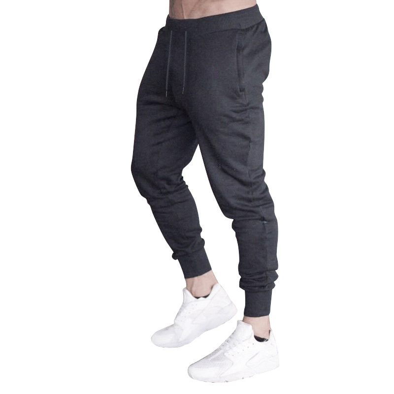 Mens Gym Training Fitness Quick Dry Cotton Gym Jogger, Man Blank Drawstring Workout Sweatpants