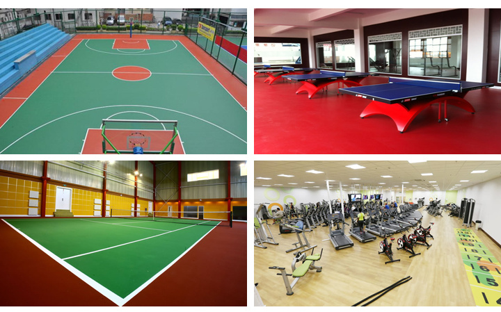 Anti-Slip PVC Vinyl Flooring Roll 2 mm for Indoor Gym