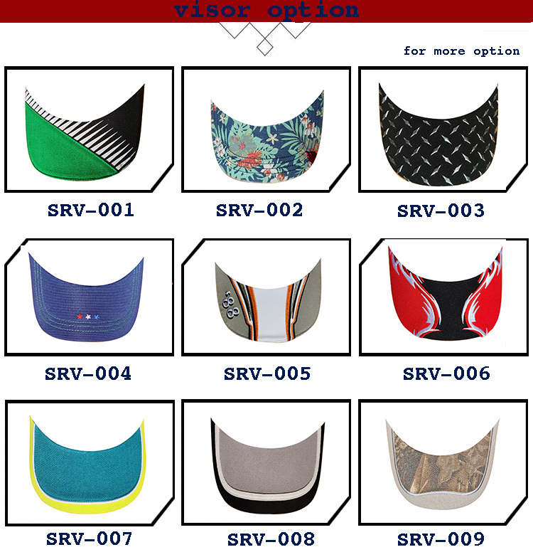 Customized Style Visor Hat Cotton Mesh Custom Tennis Sun Visors