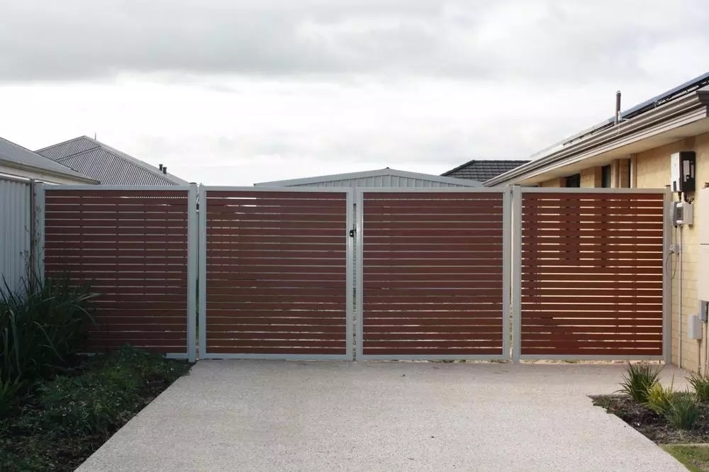 Factory Manufacture Metal Slat Railing Gate/ Slat Railing Gate/ Aluminum Railing Gate, Security Railing Gate