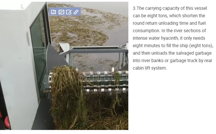 Low Price Aquatic Reeds Weed Cutting Machine River Cleaning Boat Water Grass Harvester for Sale