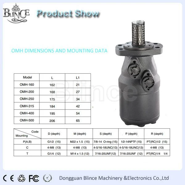 Omh Hydraulic Drive Motor, Bmh 500cc Omh 500 Hydraulic Motor for Concrete Mixer Truck