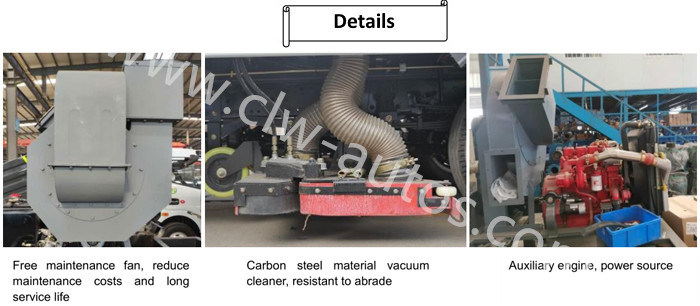 Garbage Vacuum Sweeper Dust Suction 5m3 Cleaner Truck Garbage Collector