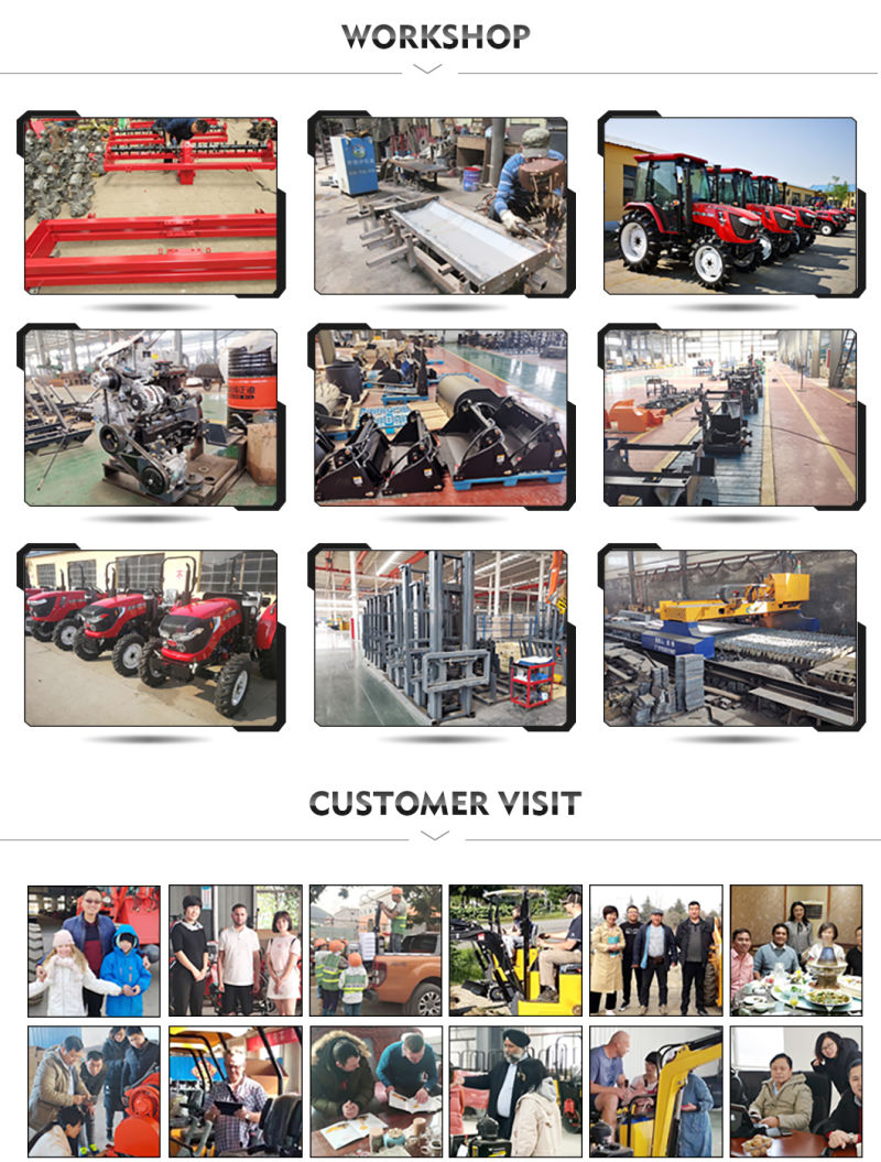 Smart Operation 4WD Hydraulic Tractor Front Loader Tractor with Loader