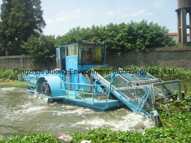 Floating Rubbish Harvester Boat/Automatic Aquatic Trash Harvester/River Cleaning Boat