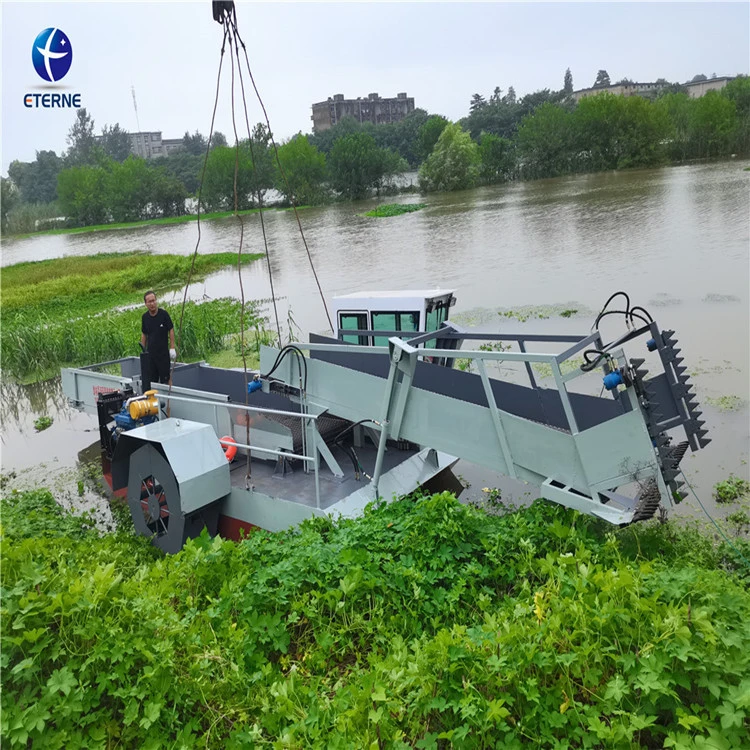 Low Price Aquatic Reeds Weed Cutting Machine River Cleaning Boat Water Grass Harvester for Sale