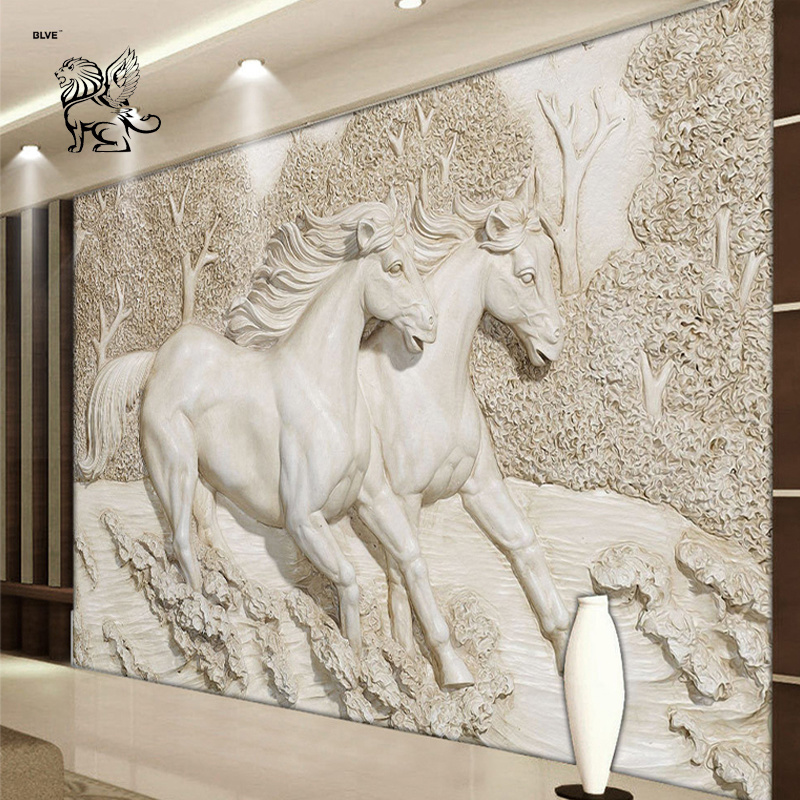 Modern Relief Carved Stone Marble Relief Sculpture