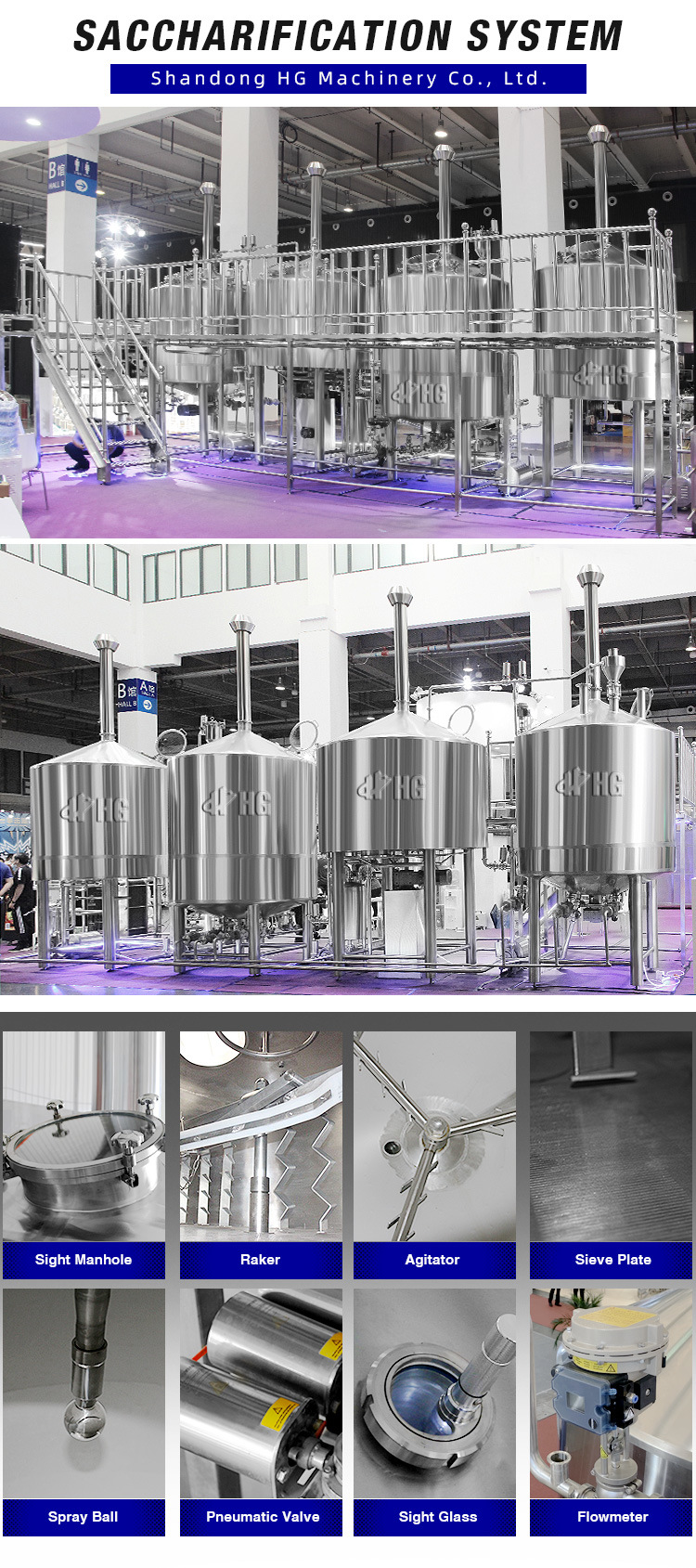 Two Vessels 500L 1000L 2000L Beer Brewery Equipment for Sale