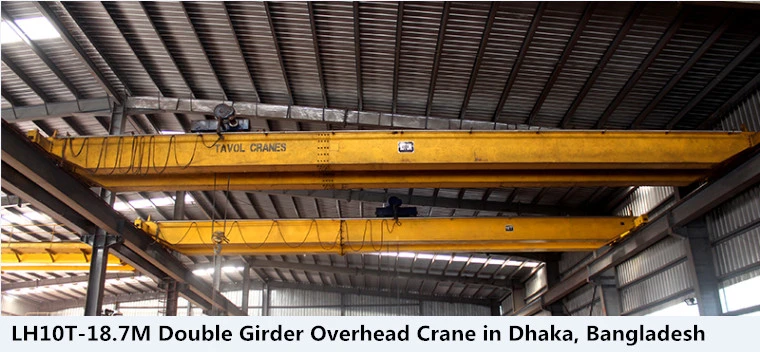 Overhead Traveling Crane 5t Eot Crane Double Girder Bridge Crane in Plastic Factory
