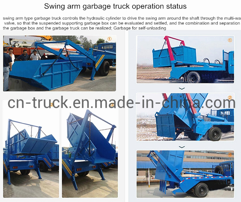 China 8t 9t 10t 12t Garbage Collector Skip Loader Garbage Truck