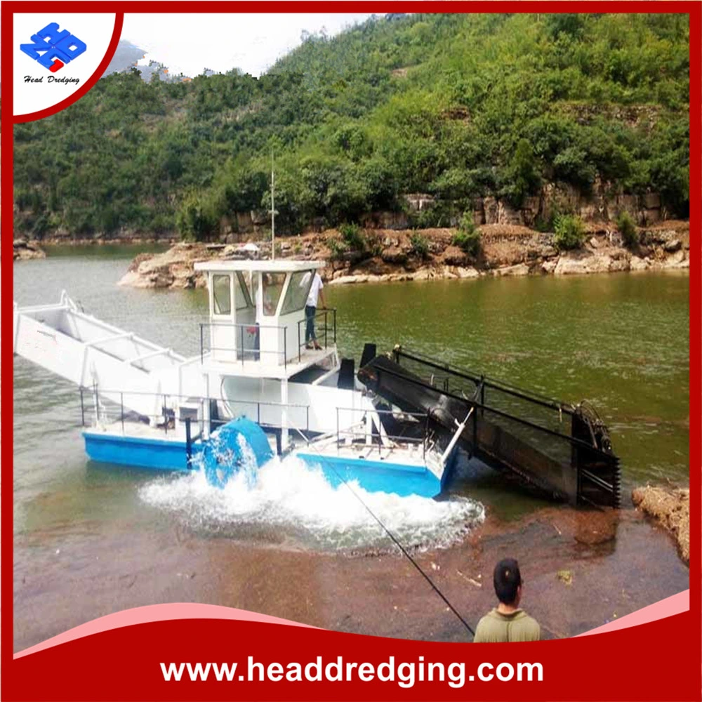 Waterweeds Harvester for Cutting, Collecting, Storing and Transporting Waterweeds and Floating Garbage