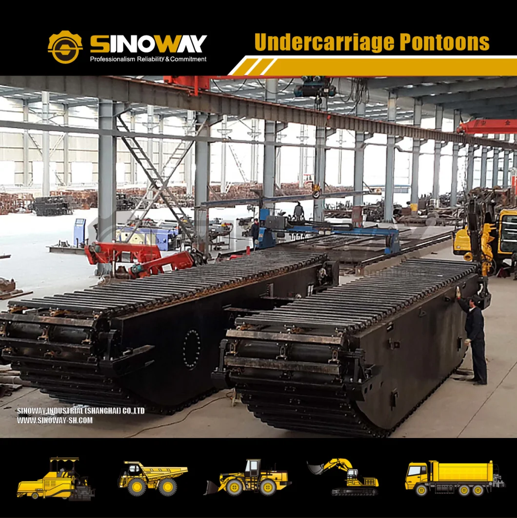 Hydraulic Amphibious Extendable Pontoons Undercarriage Pontoons for Cat Volvo Komatsu Excavator