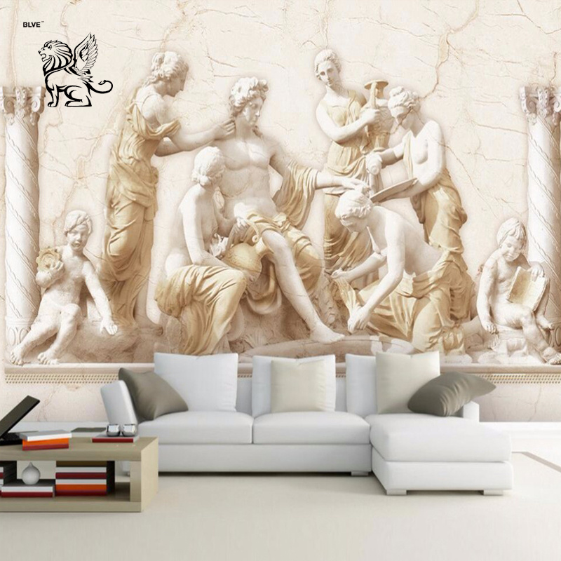 Modern Relief Carved Stone Marble Relief Sculpture