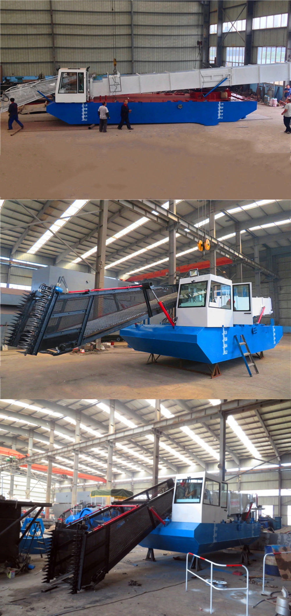 Large River Rubbish Cleaning Aquatic Boat, Aquatic Weed Harvester Manufacturer