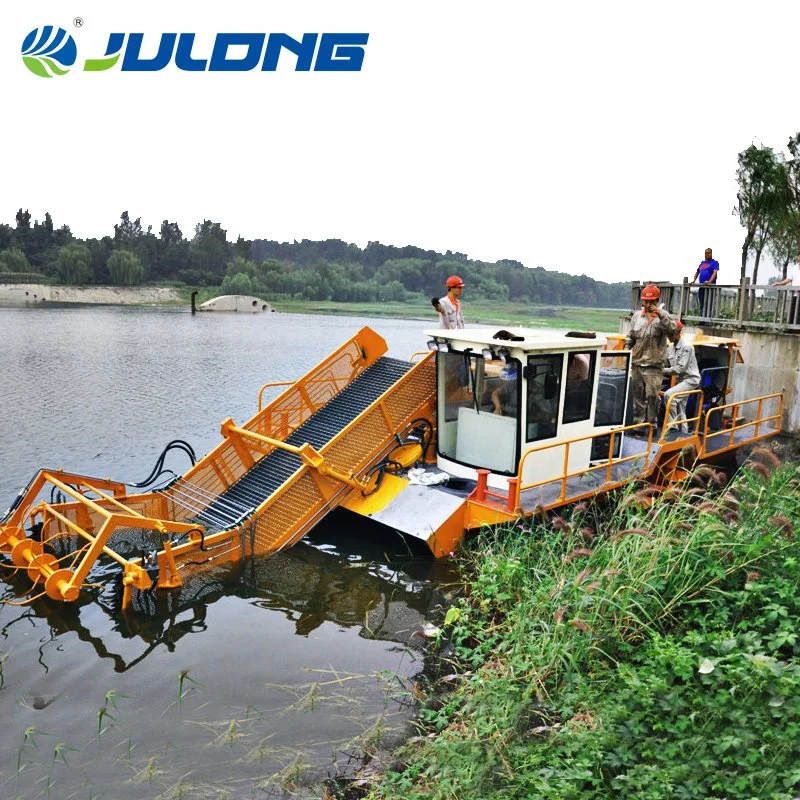 Garbage Salvage Weeds Collecting Harvest Water Hyacinth Harvesting Boat