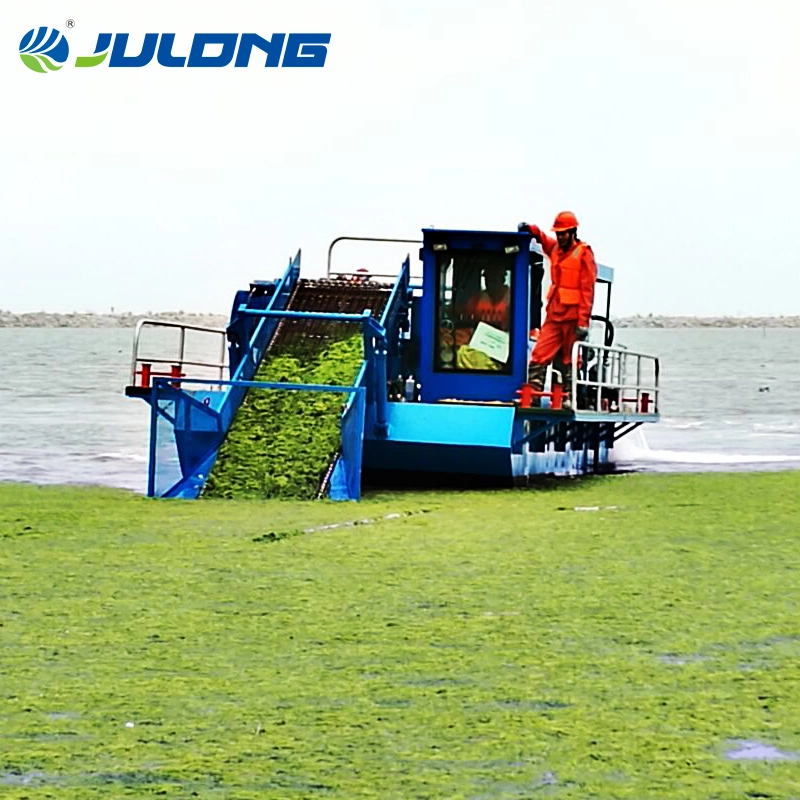 Garbage Salvage Weeds Collecting Harvest Water Hyacinth Harvesting Boat