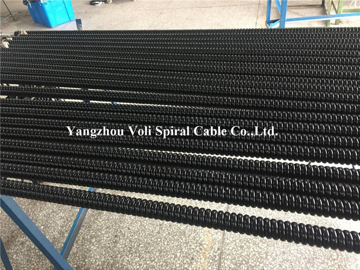 7core 9core 12core PUR Spiral Cable Wire Coiled Cable for Robot Control