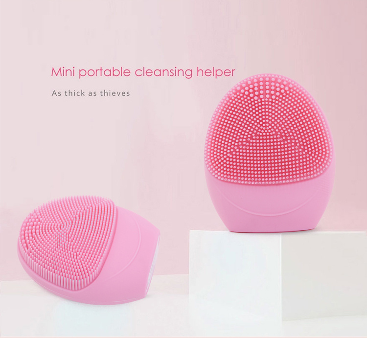 Handheld Facial Cleanser Ipx6 Waterproof Silicone Face Cleaning Brush
