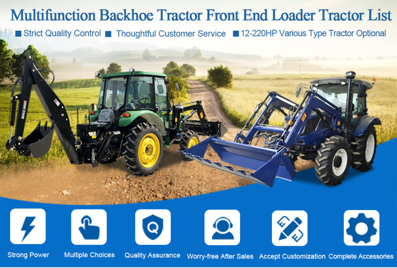 Smart Operation 4WD Hydraulic Tractor Front Loader Tractor with Loader