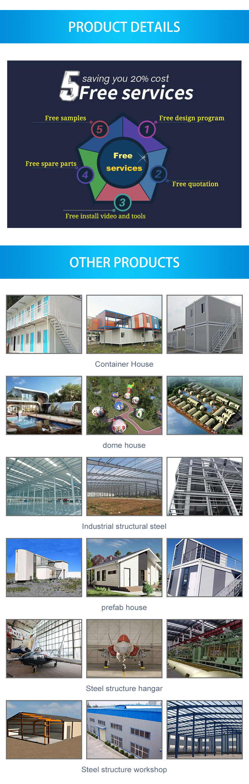 DIY Easy Assemble Steel Structure Warehouse with Crane