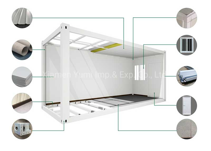 Prefabricated Moveable Container House Dismantling Building for Worker Dorm
