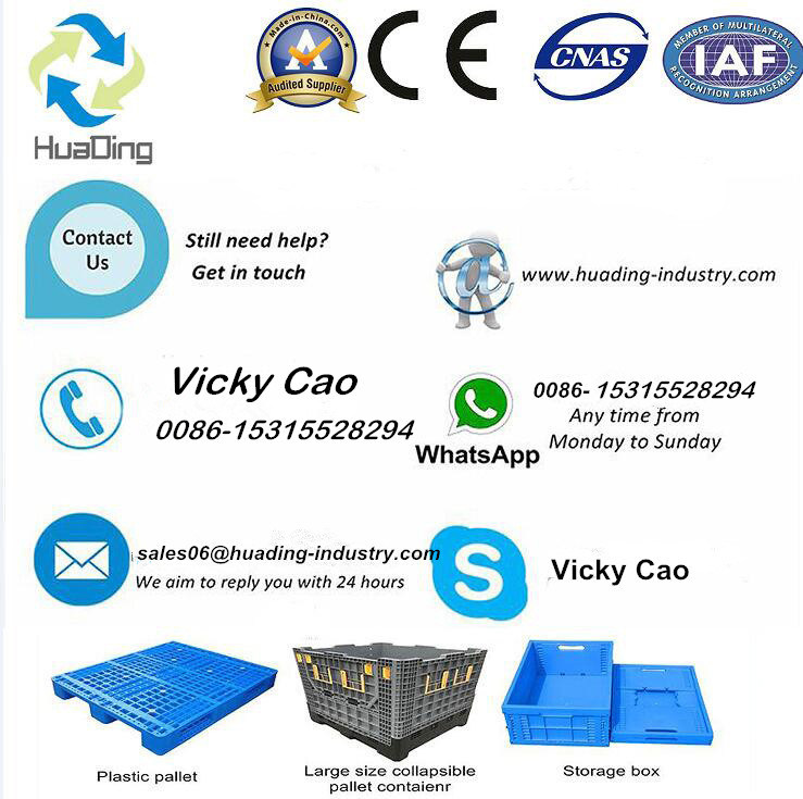 Solid Bulk Container Plastic Turnover Pallet Box Storage Container