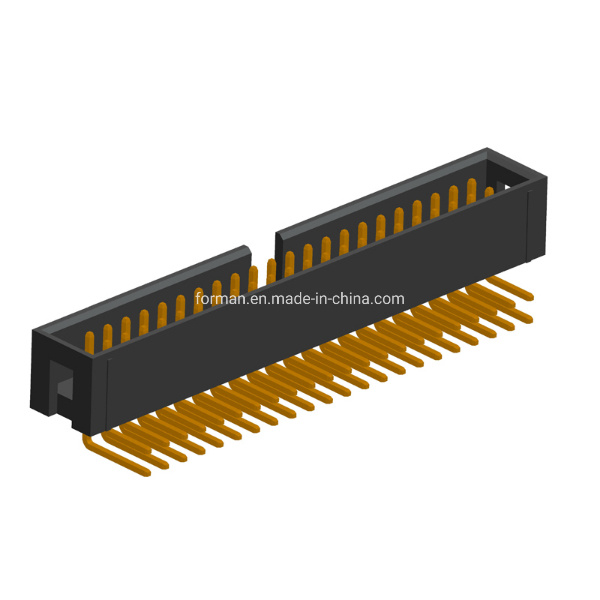 2.54mm DIP Type Box Header 180 Degree Two Row Connector