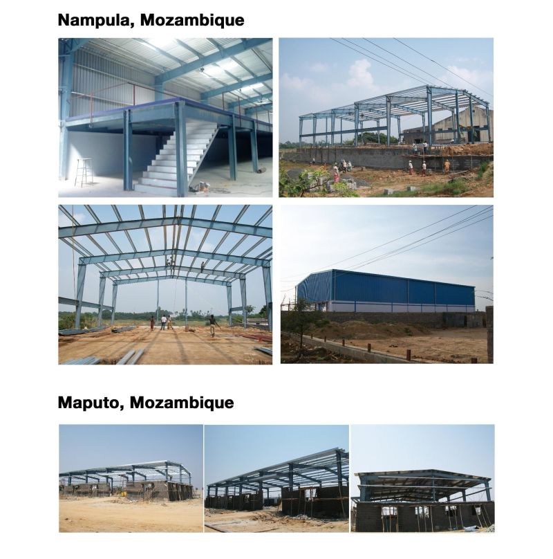 New Building Construction Materials Storage Shed of Structural Steel Beams