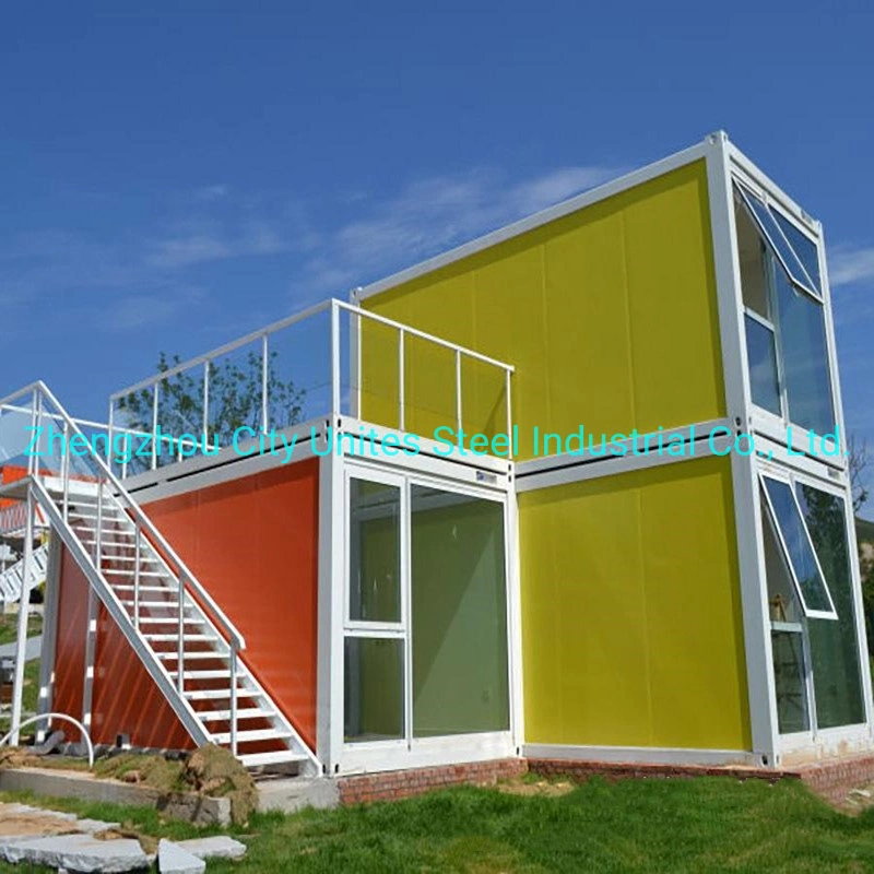 Quick Install Steel Frame House Two Story Modular Container School