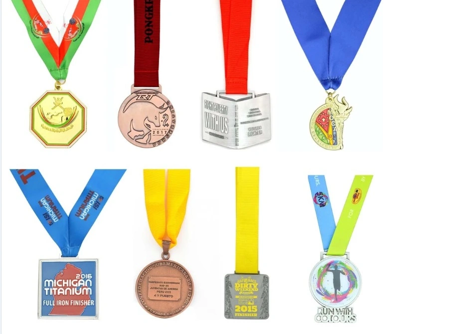 3D Zinc Alloy Metal Triathlon Finisher Game Marathon Running Sports Custom Medal Trophies and Medals