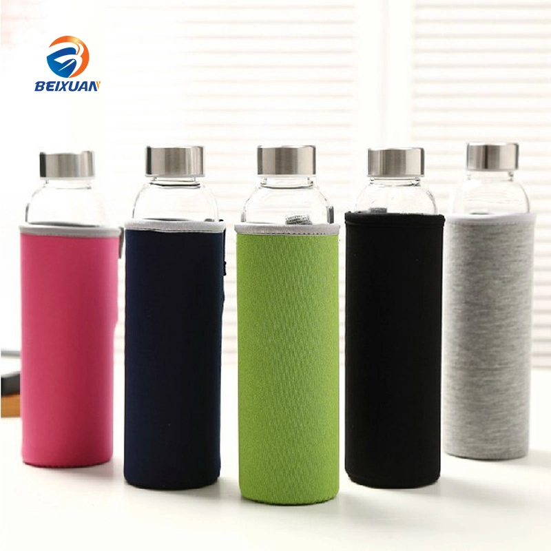 Wholesale Anti-Scalding Double Layer Cool High Borosilicate Glass Water Bottle for Gift Promotion