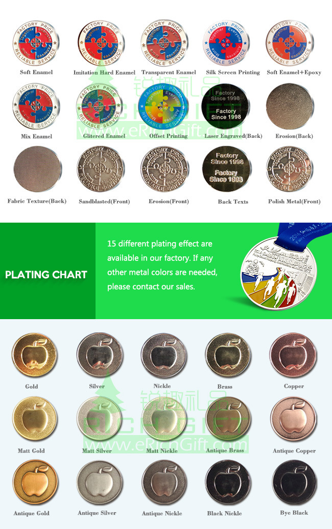 3D Gold/ Silver/ Copper Custom Medals for Sports Events/Souvenir/ Awards