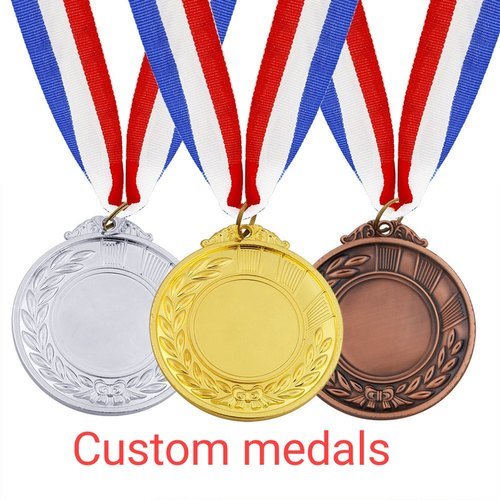 Customized Award Silver Medal, Gold Silver Bronze Medal, Shiny Silver Medal