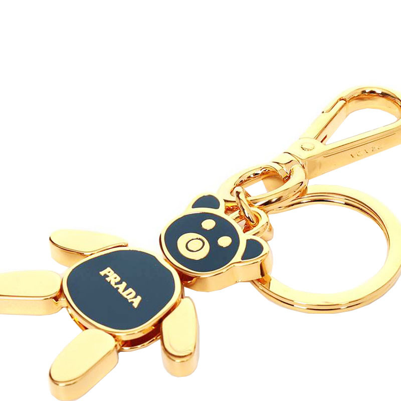 Promotional Hot Sale Custom Cute Bear Gold Plate Metal Keychain