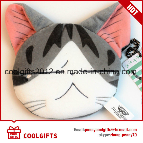 Customized Mini Cat Animal Plush Stuffed Bag Toy Key Chain Coin Purse