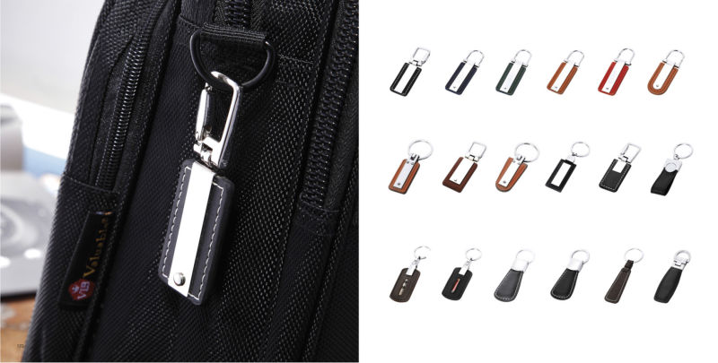 Personalized Leather Cloth Bag Design Keyrings