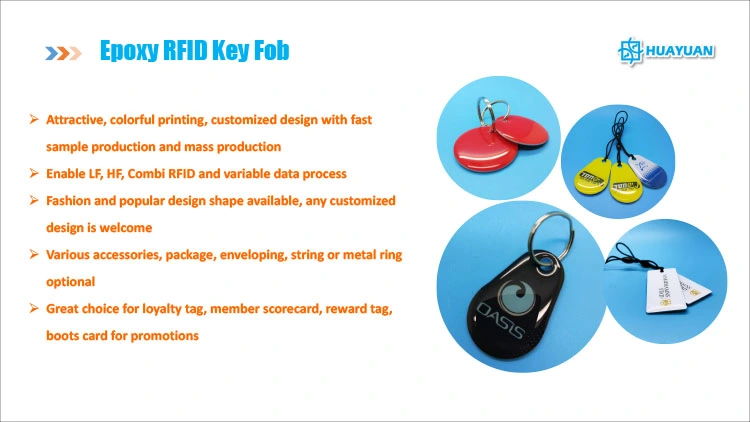 Barcode printing RFID MIFARE Classic 1K Epoxy keychain tags