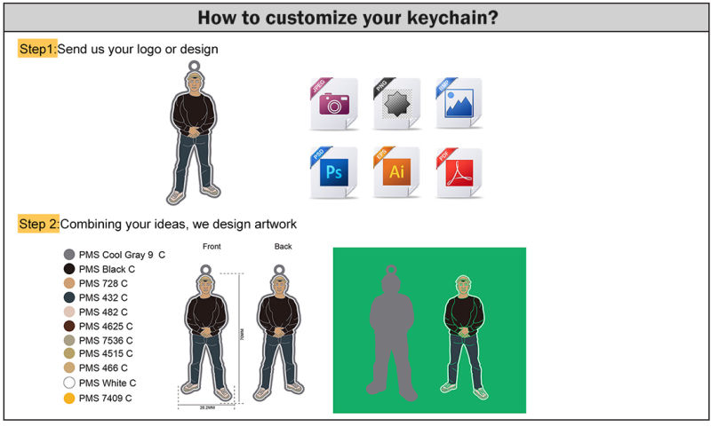 Custom Metal Rotate Blank Multicolor Keychains