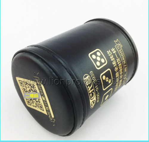 Personal Logo OEM Gift Leather Dice Cup Dice Set