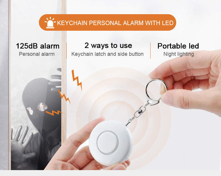 120dB Mini Personal Alarm Lady Self Defense Protection Alarm