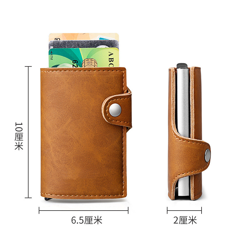 Factory Price Simple Design Leather Name Card Holder with Embossed Logo