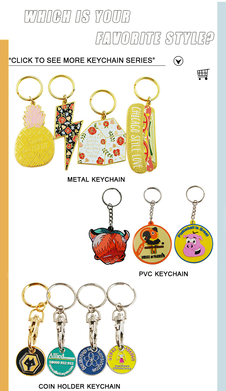 Cheap Promotional Custom Personalised Charming Personalized Keyrings