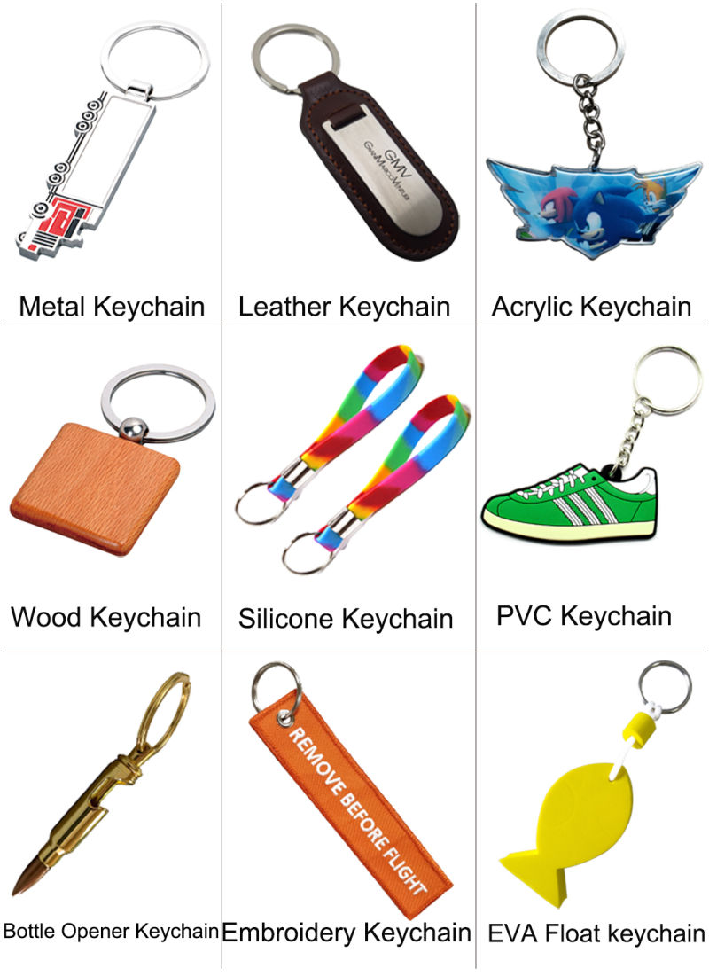 Customized Zinc Alloy Blank Leather Key Chain for Promotion