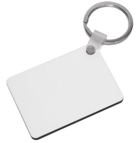 Sublimation Customized Blank Portable MDF Key Chain Keyring