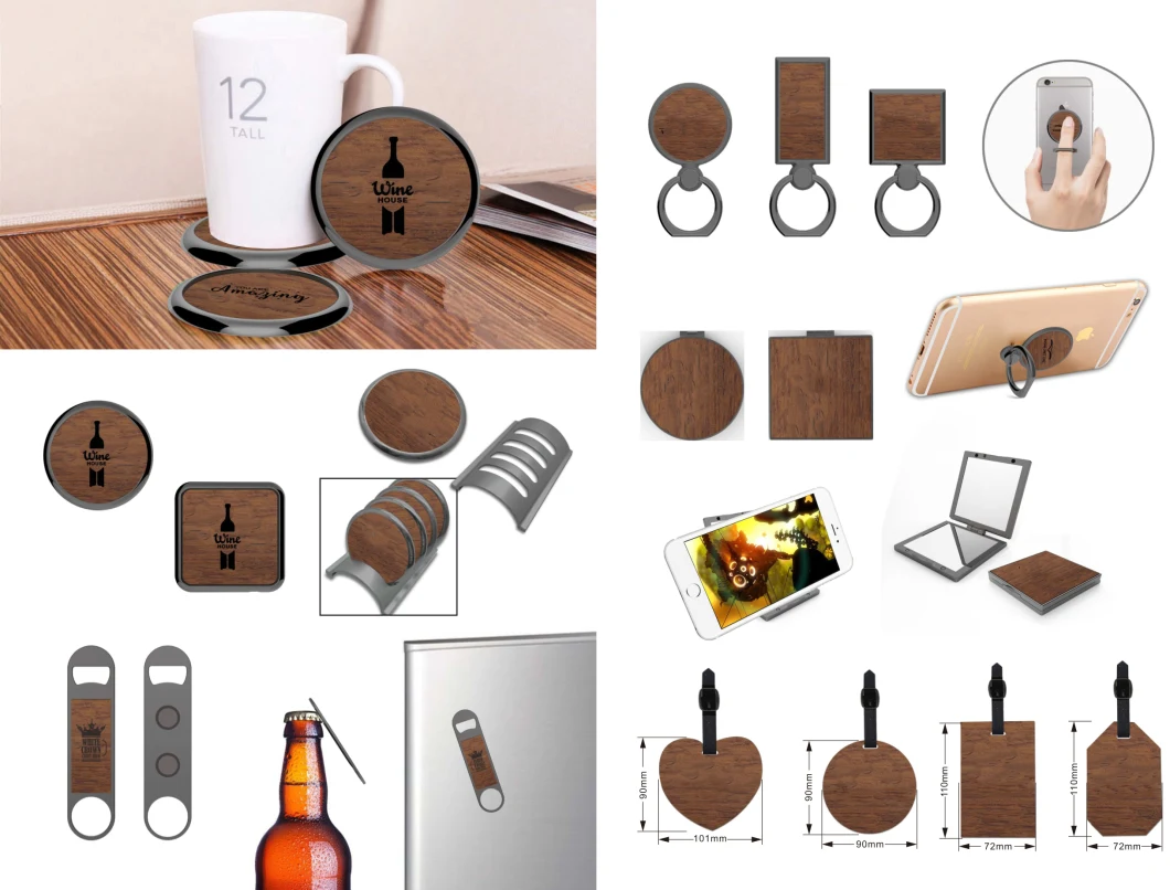 Free Samples Wooden Bottle Opener Keychain Logo Can Be Printed