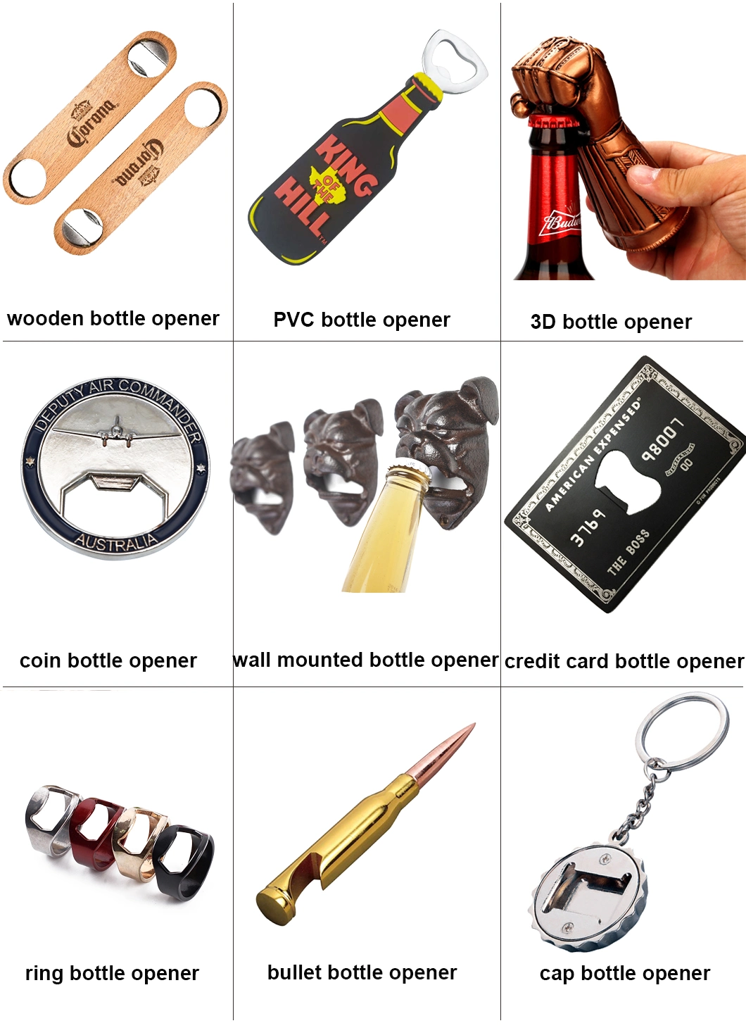 Amazon Best Seller Bottle Cap Keychain Withe Bottle Opener Metal Key Rings for Men Women Multi-Fonction Key Holder