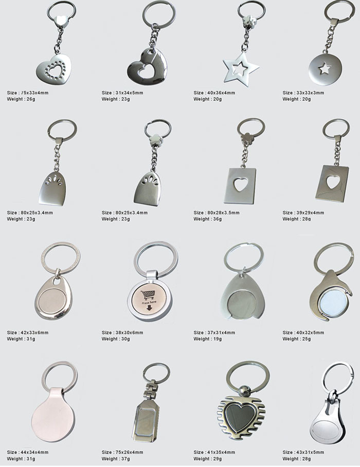 Wholesale Metal Photo Key Chains with Printed Paster (KC-031)