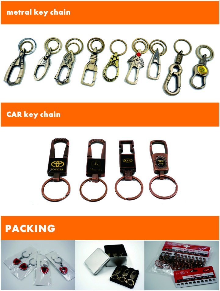 2017 New Gold Keychain Design for Men, Key Ring Keys